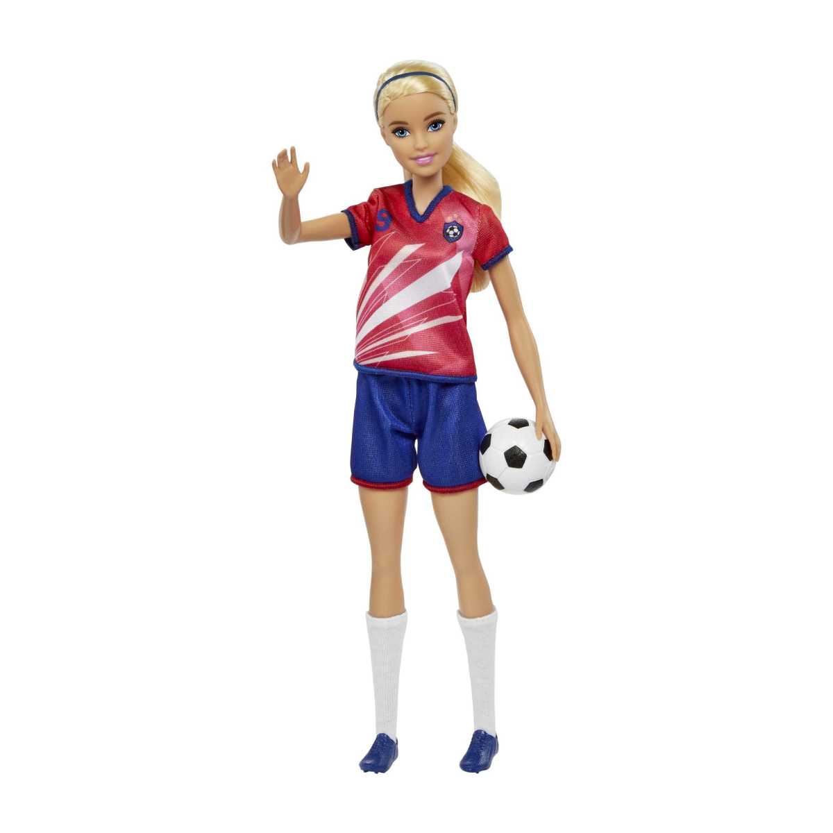 Muñeca Jugadora de Fútbol Playera Roja - Barbie Profesiones