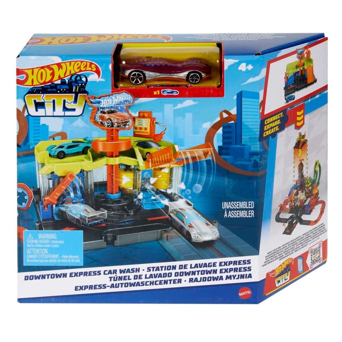 Hot Wheels City Pista de Juguete Autolavado de la Ciudad