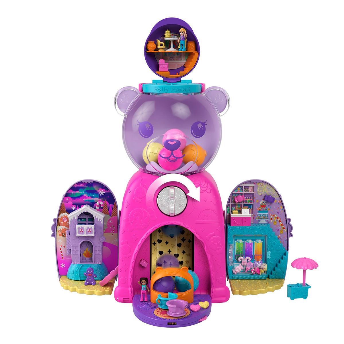 Polly Pocket Muñeca Compacto de Maquina de Dulces de Osito