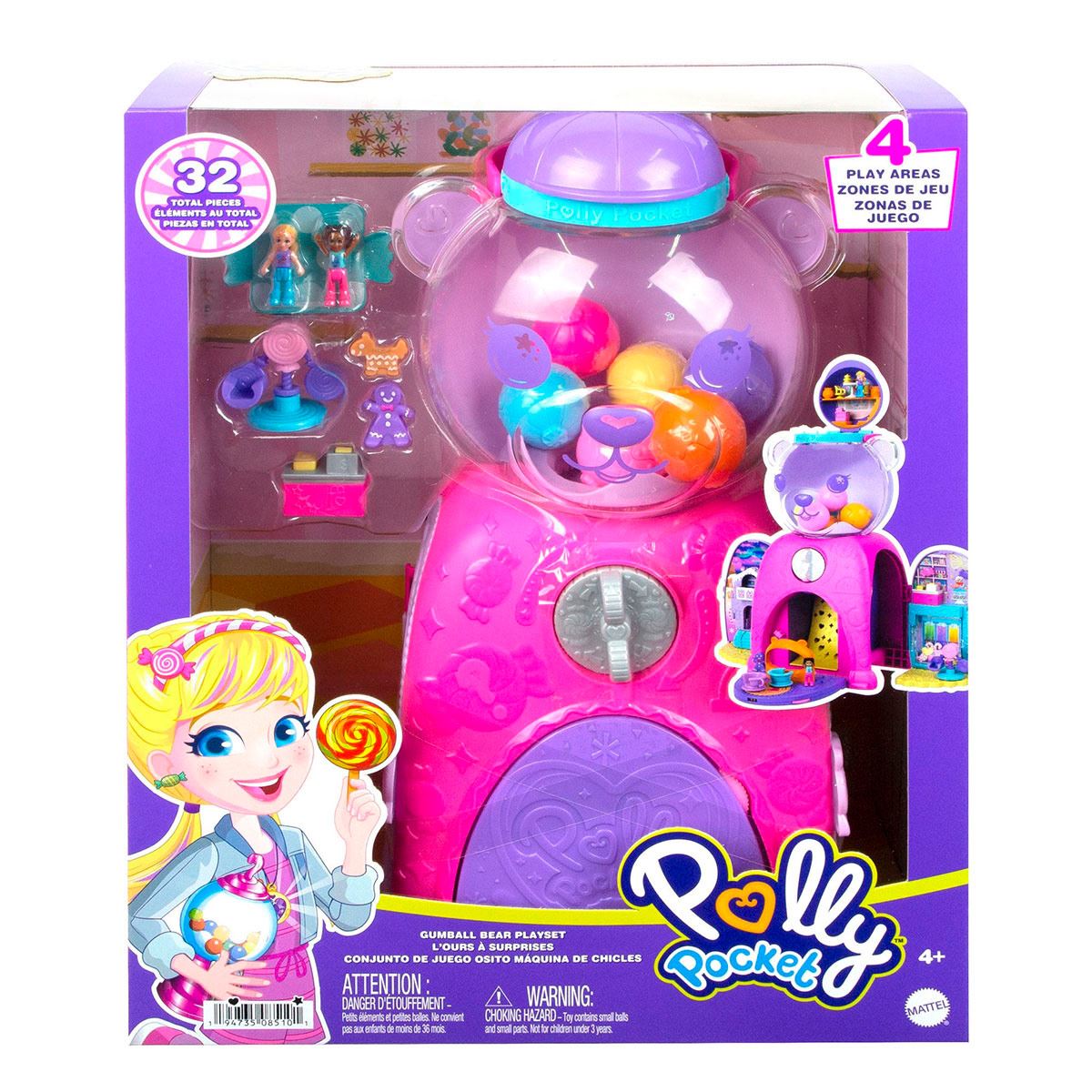 Polly Pocket Muñeca Compacto de Maquina de Dulces de Osito