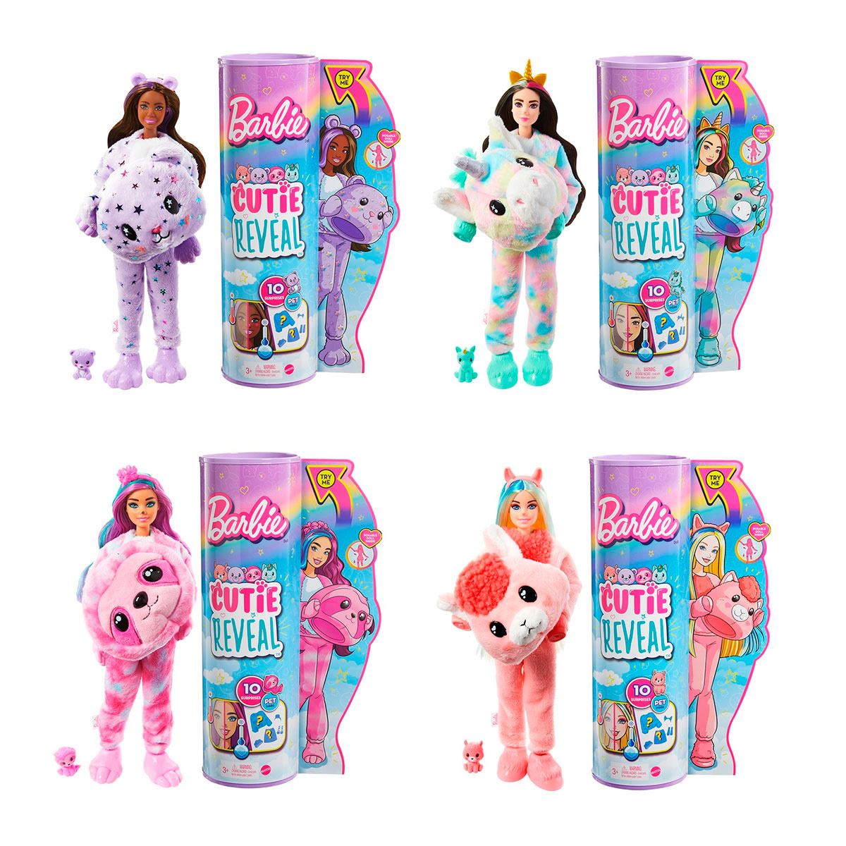 Barbie Cutie Reveal, Surtido de Fantasia, Muñeca para niños a