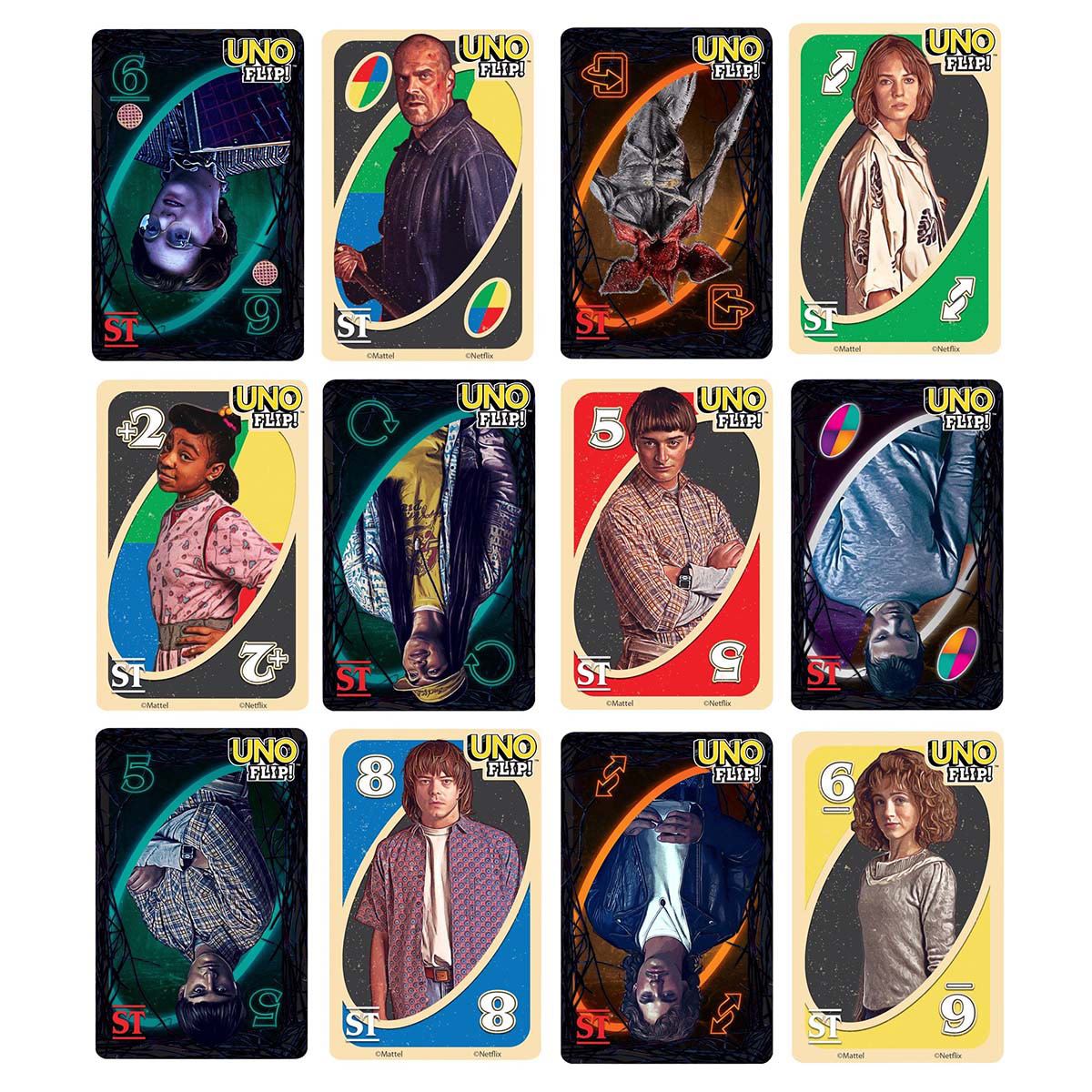 UNO Juego de Cartas FLIP Stranger Things