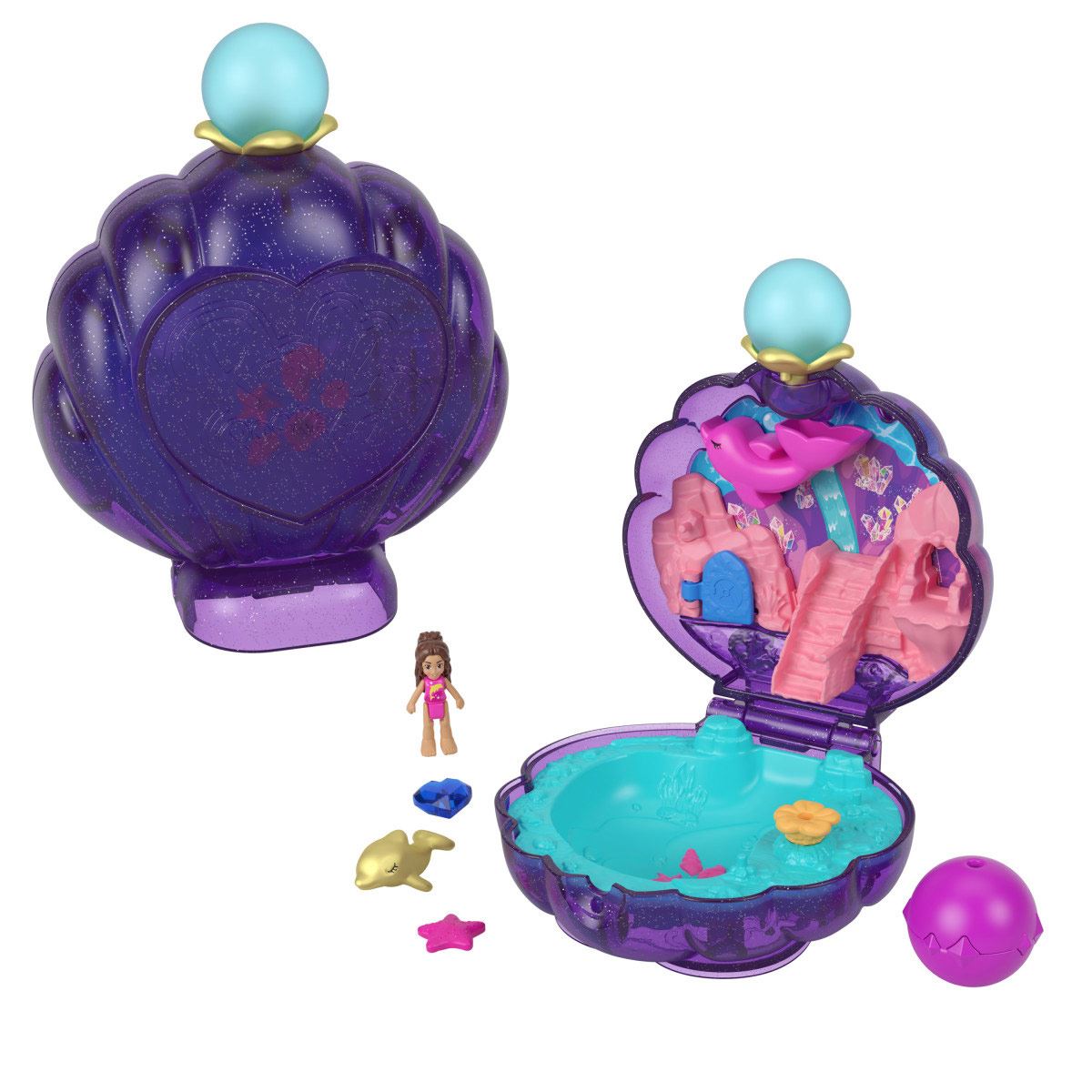 Set de Juego Compacto Conchita Bahía Mágica Polly Pocket