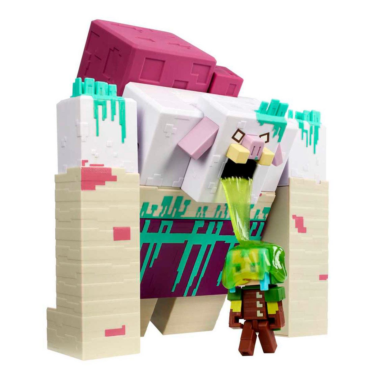 Figura Acción Minecraft Legends El Devorador con Slime 10"