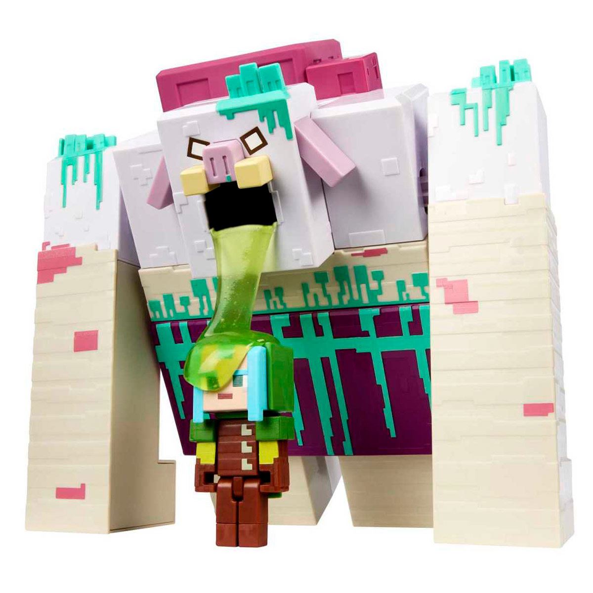 Figura Acción Minecraft Legends El Devorador con Slime 10"