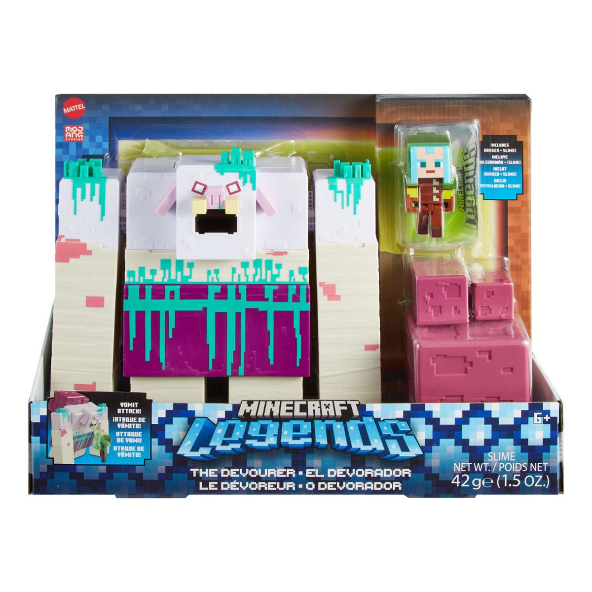 Figura Acción Minecraft Legends El Devorador con Slime 10"