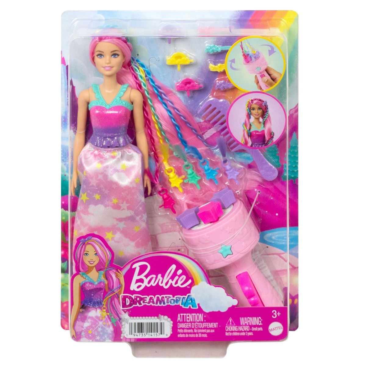Barbie Fantasía Muñeca Trenzas Mágicas