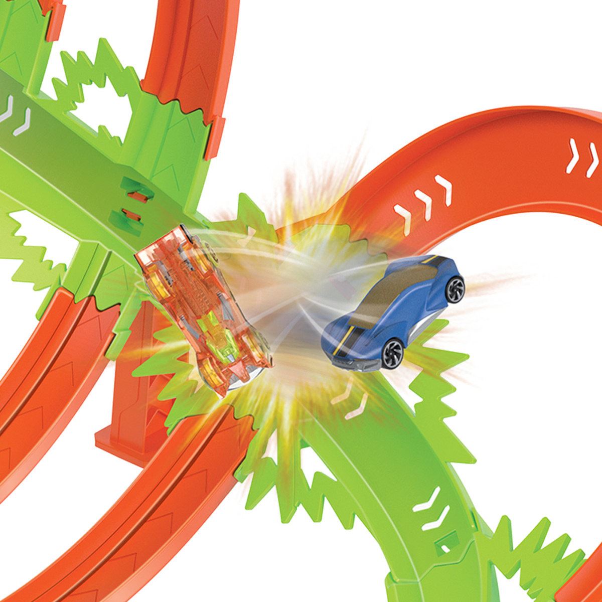 Pista hot wheels online de choques