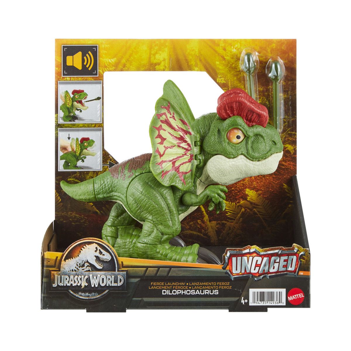 Dinosaurio de Juguete Jurassic World Uncaged Dilophosaurus