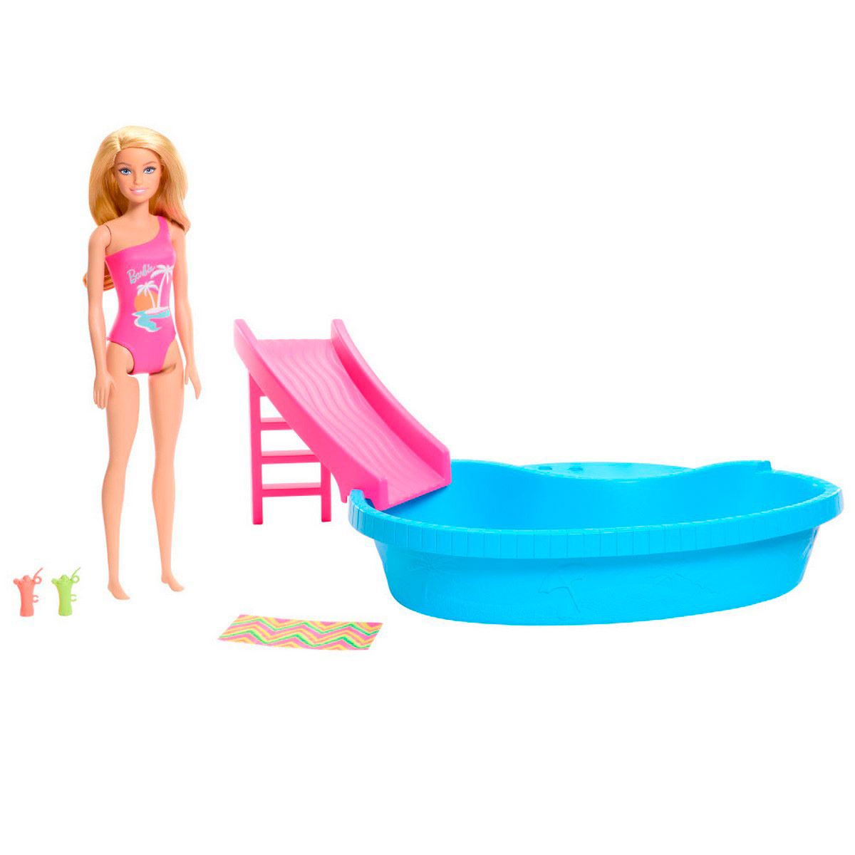 Barbie Set Alberca Glam con Muñeca