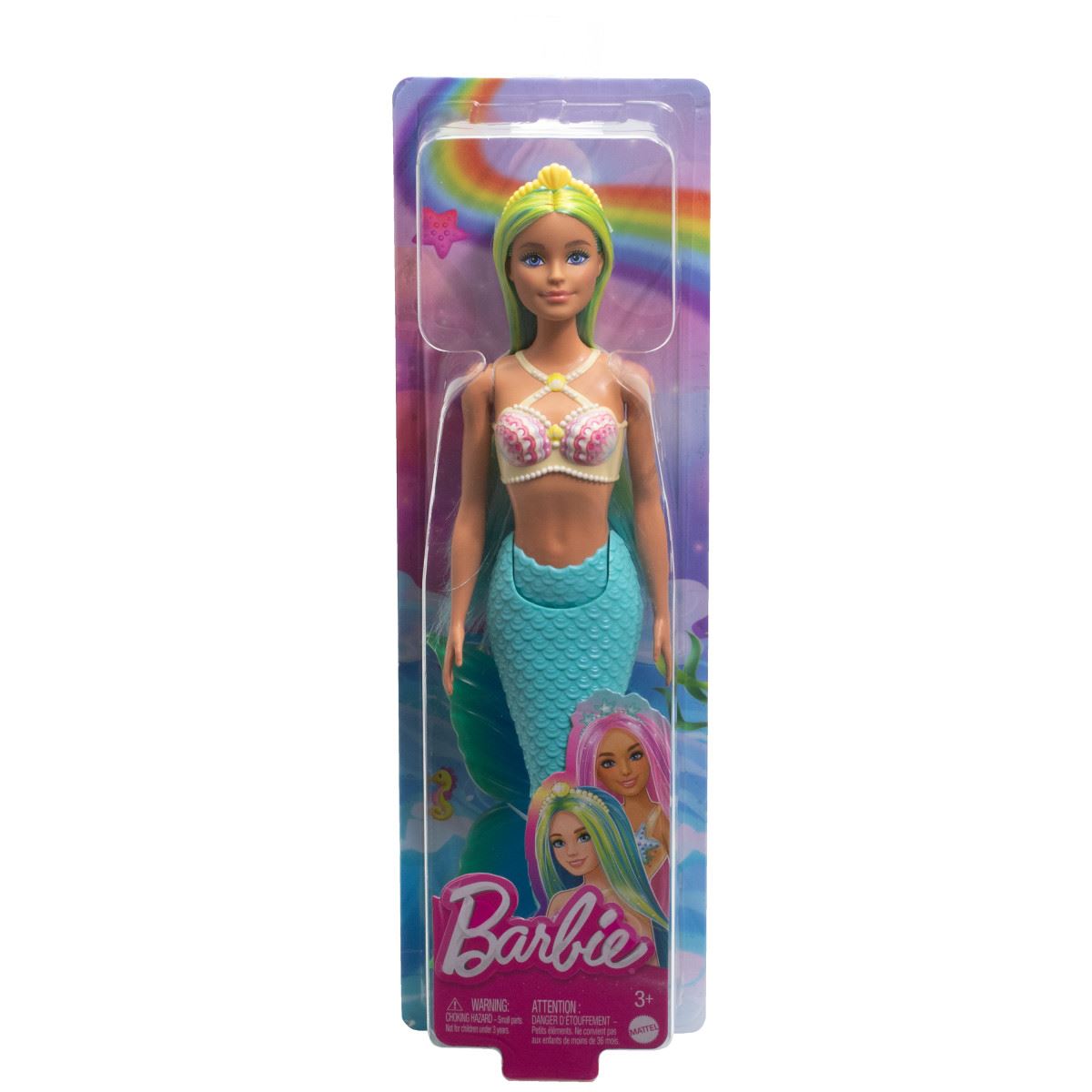 Muñeca Cabello de Colores Edición Sirenas Barbie Fantasía