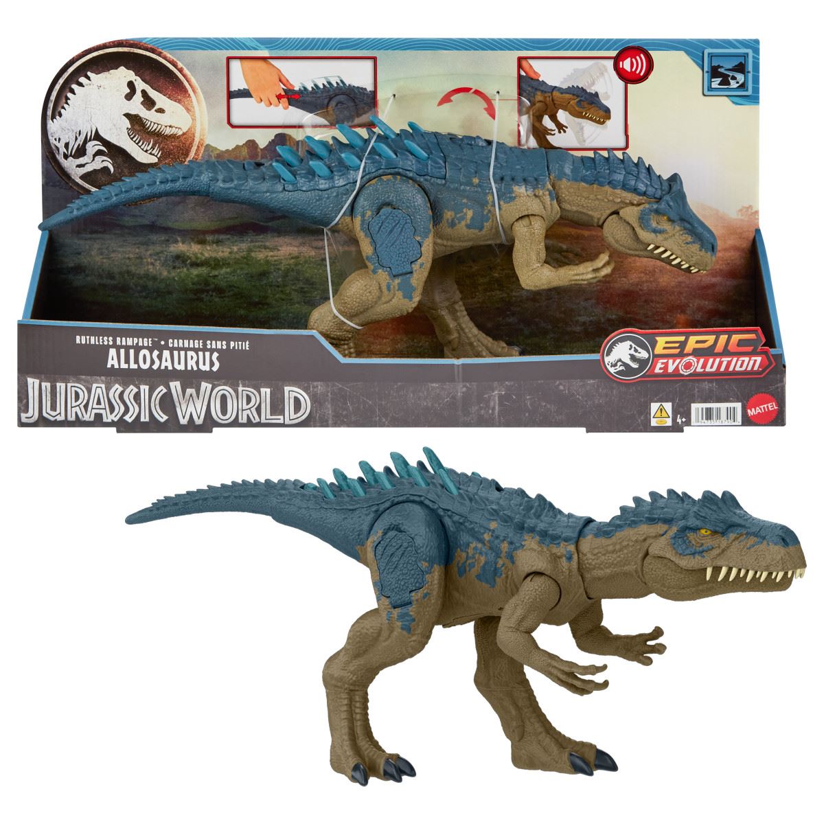 Jurassic World - Alboroto Despiadado Allosaurus - 4 Años
