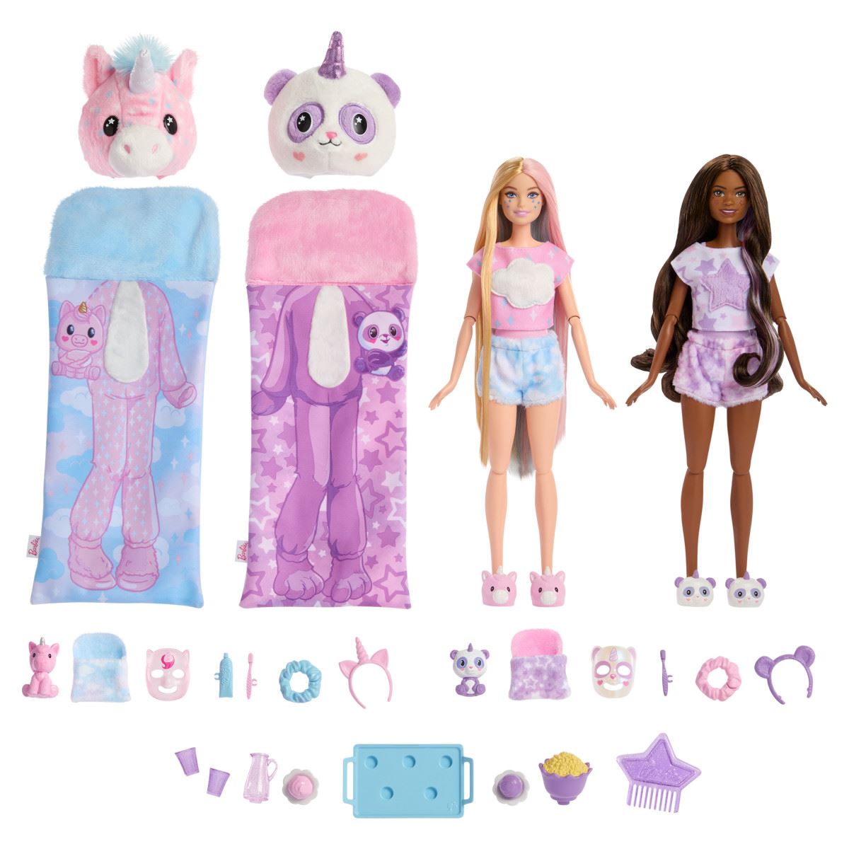 Set Surtido Pijamada Barbie Cutie Reveal con Muñecas