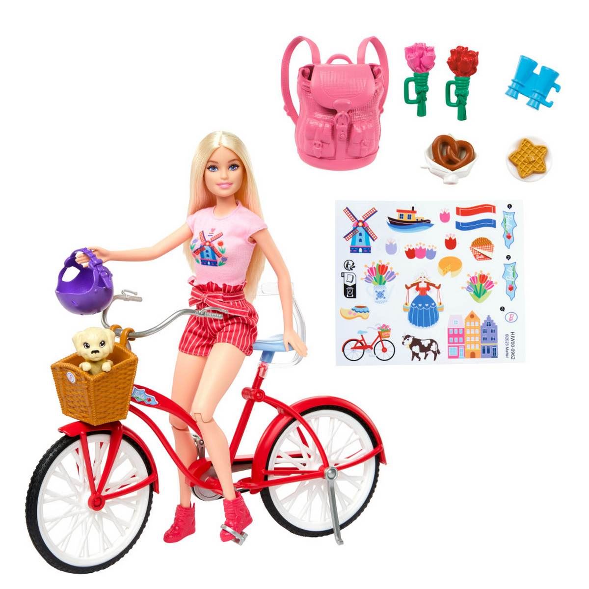 Barbie Bicicleta con Muñeca y Perrito