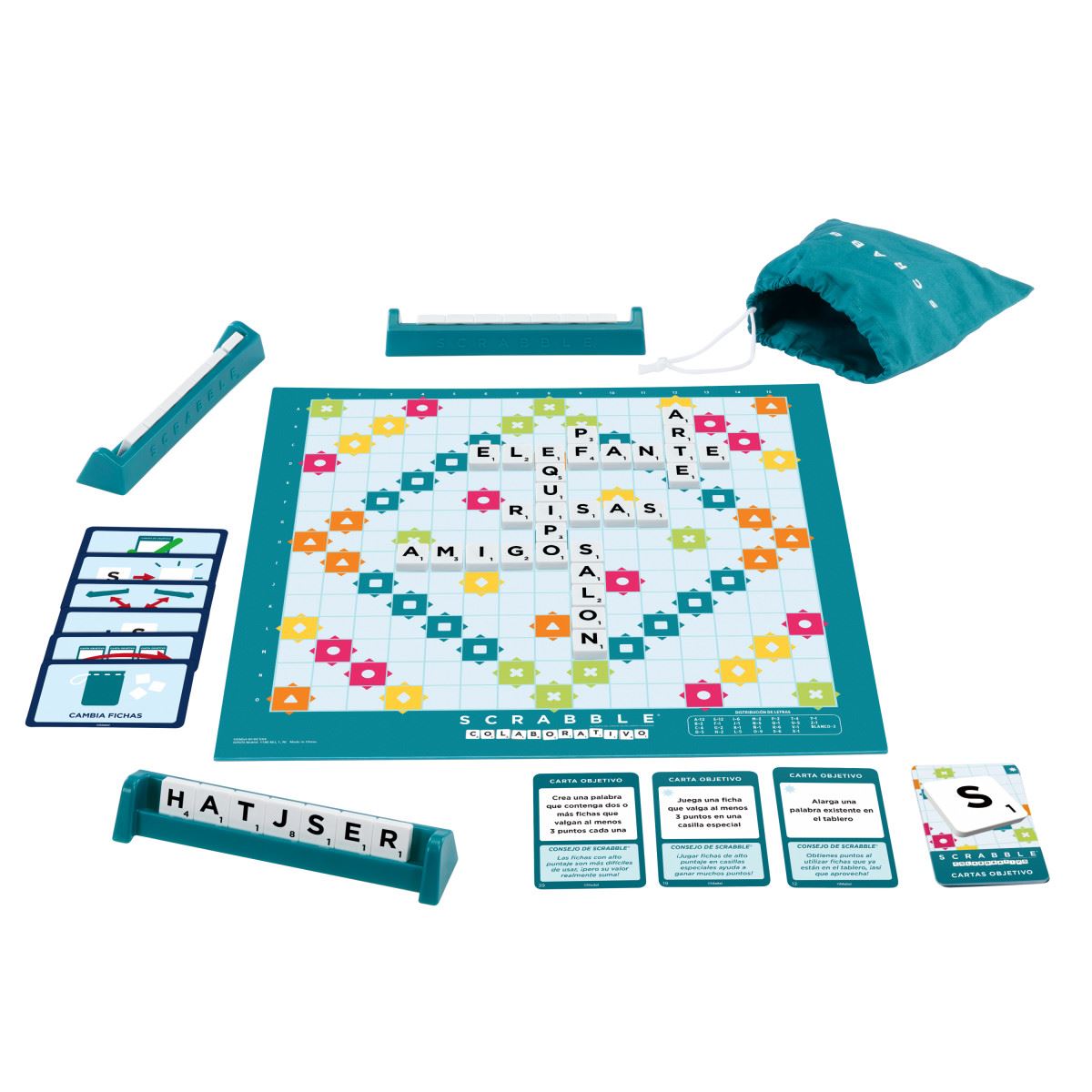 Scrabble - Juego de Mesa 2 en 1 con palabras- Mattel