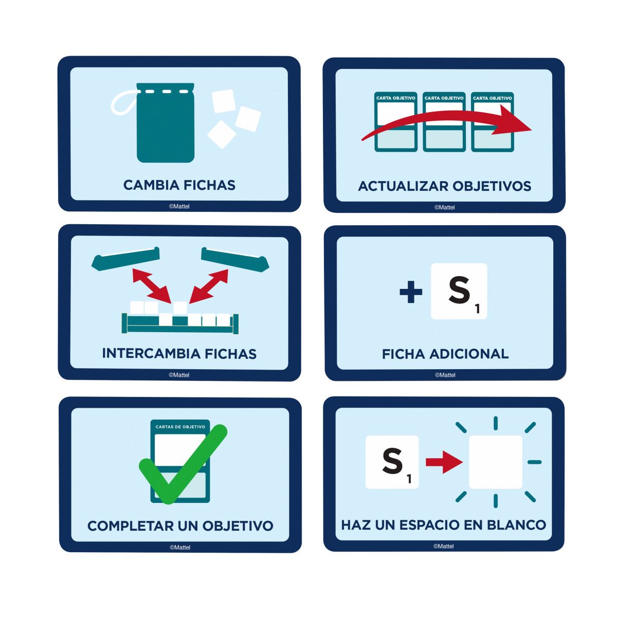 Scrabble - Juego de Mesa 2 en 1 con palabras- Mattel