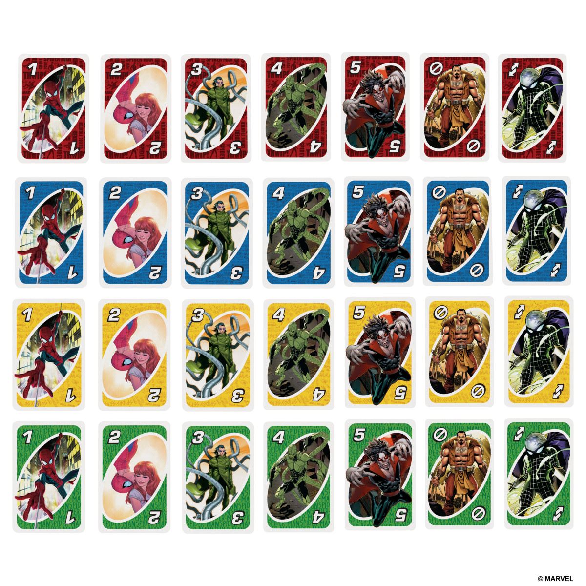 UNO Marvel Spider-Man Juego de Cartas Original Mattel