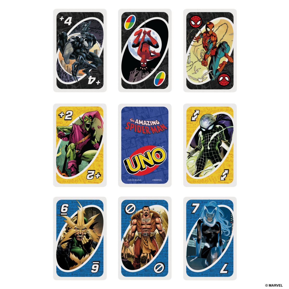 UNO Marvel Spider-Man Juego de Cartas Original Mattel