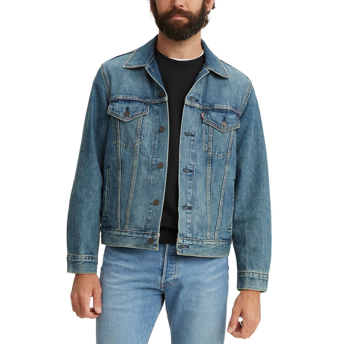 Chamarra azul Levis para hombre EG