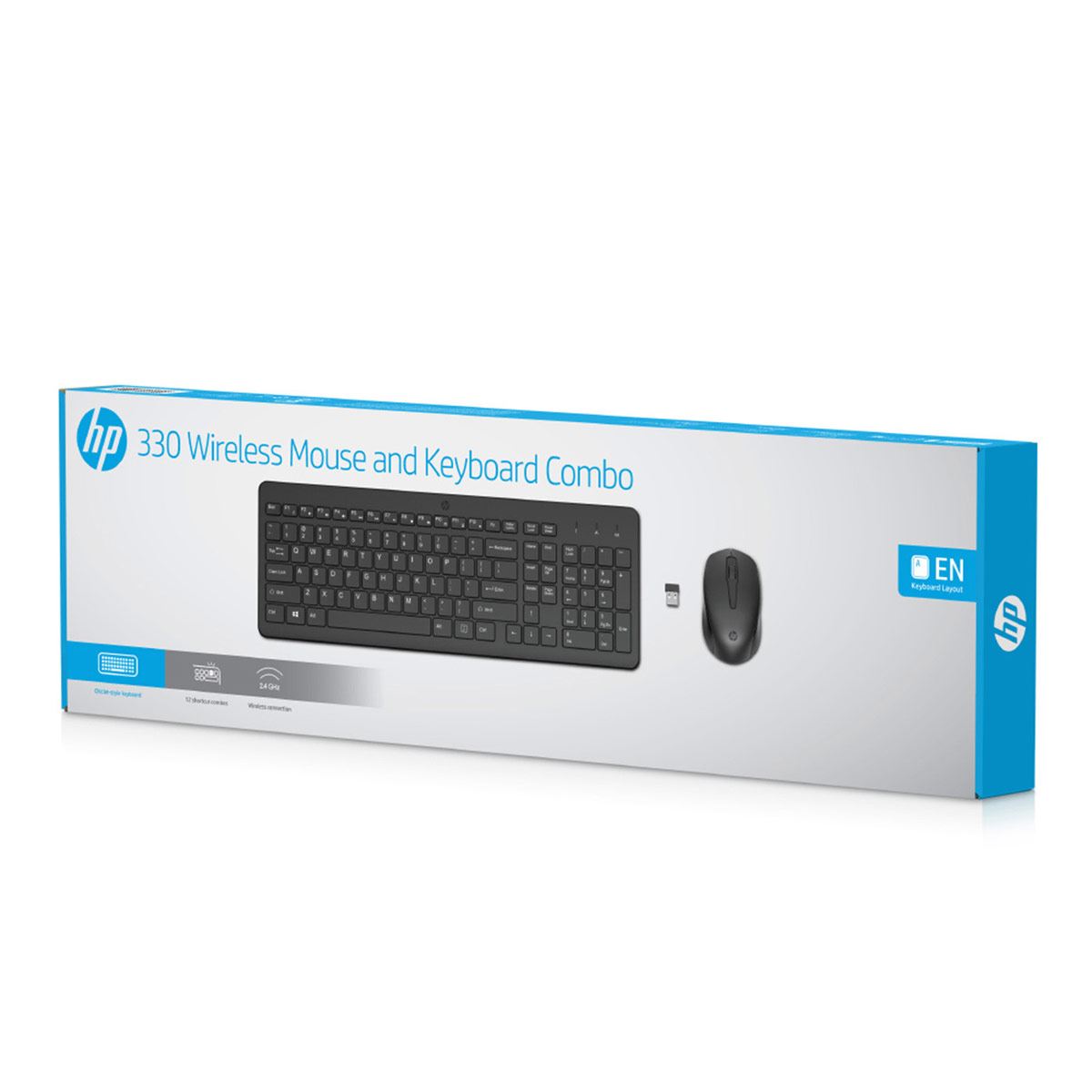 Teclado y mouse inalámbrico HP 330 color negro