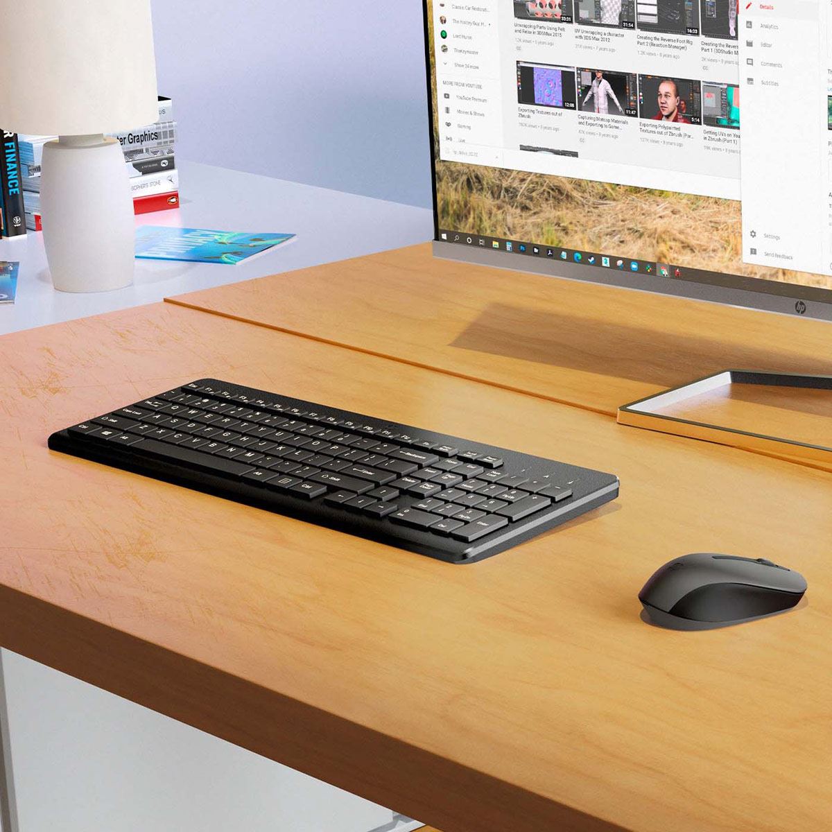 Teclado y mouse inalámbrico HP 330 color negro