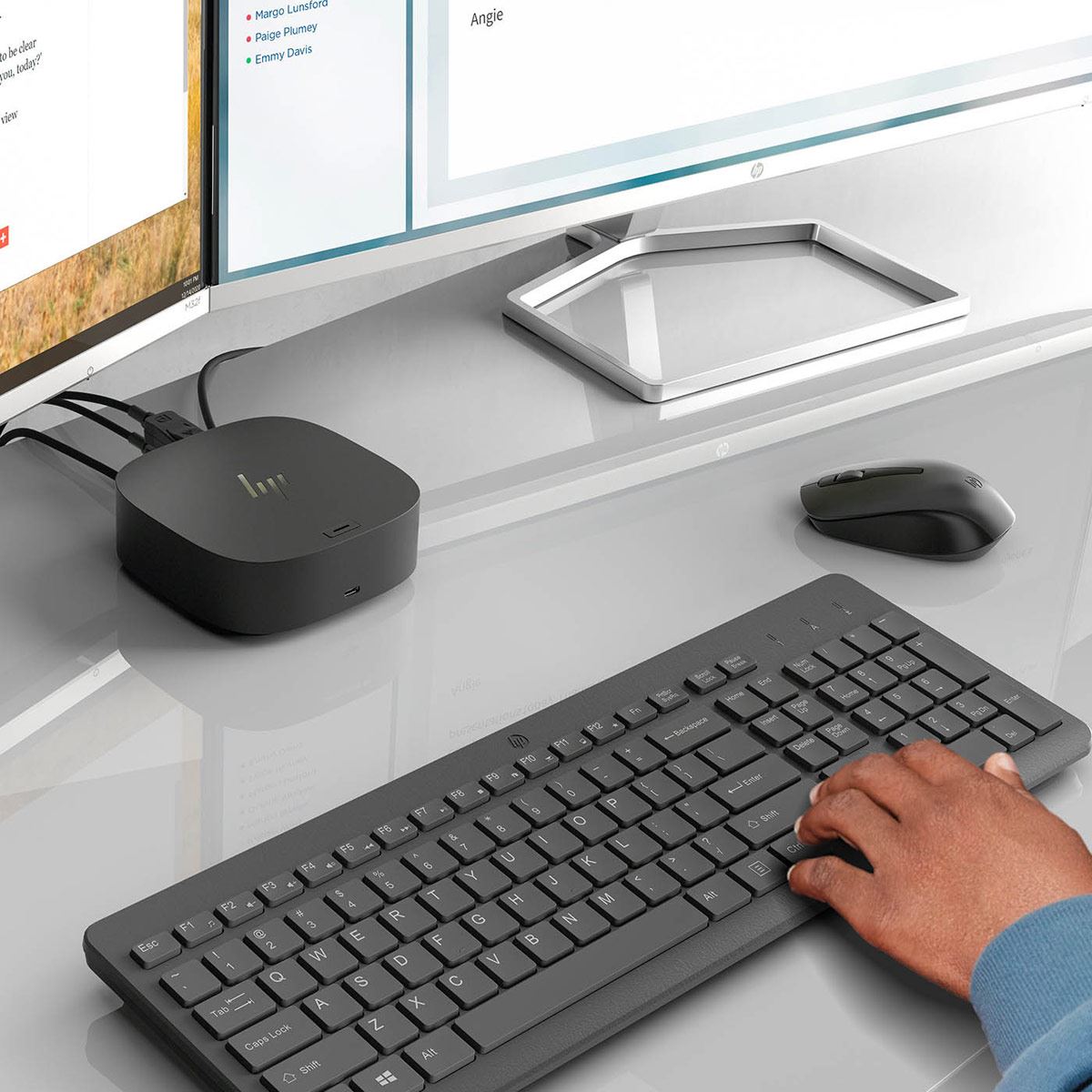 Teclado y mouse inalámbrico HP 330 color negro