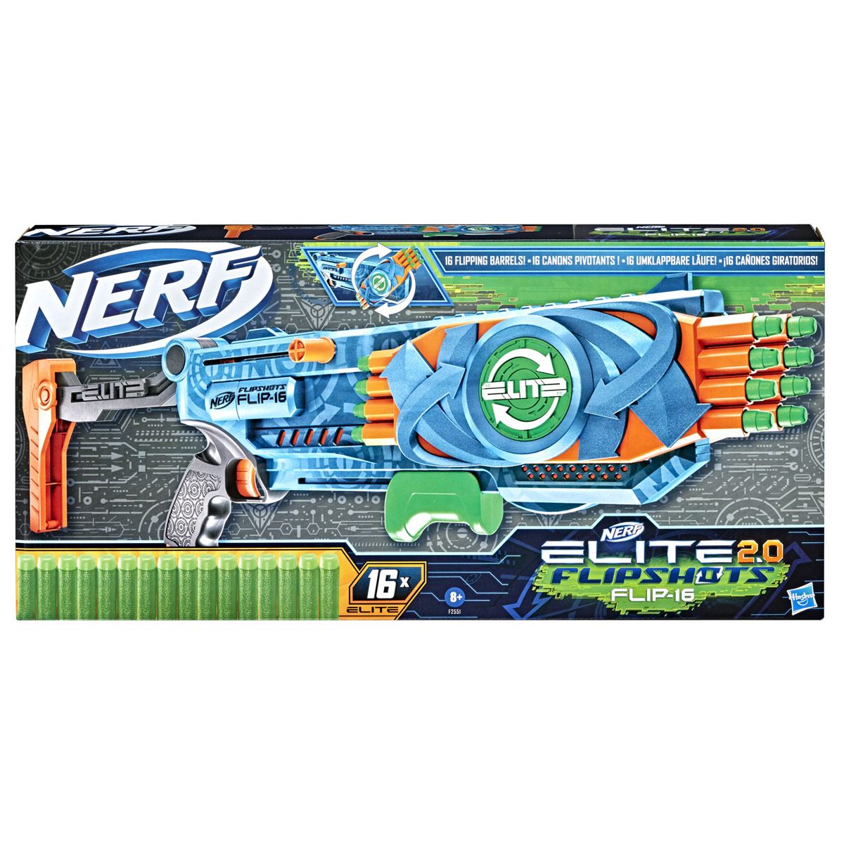 Pack Nerf Elite 2.0 - 3 Blasters Et 10 Fléchettes - Jeu De Combat Amusant Pour Enfants Et Ados
