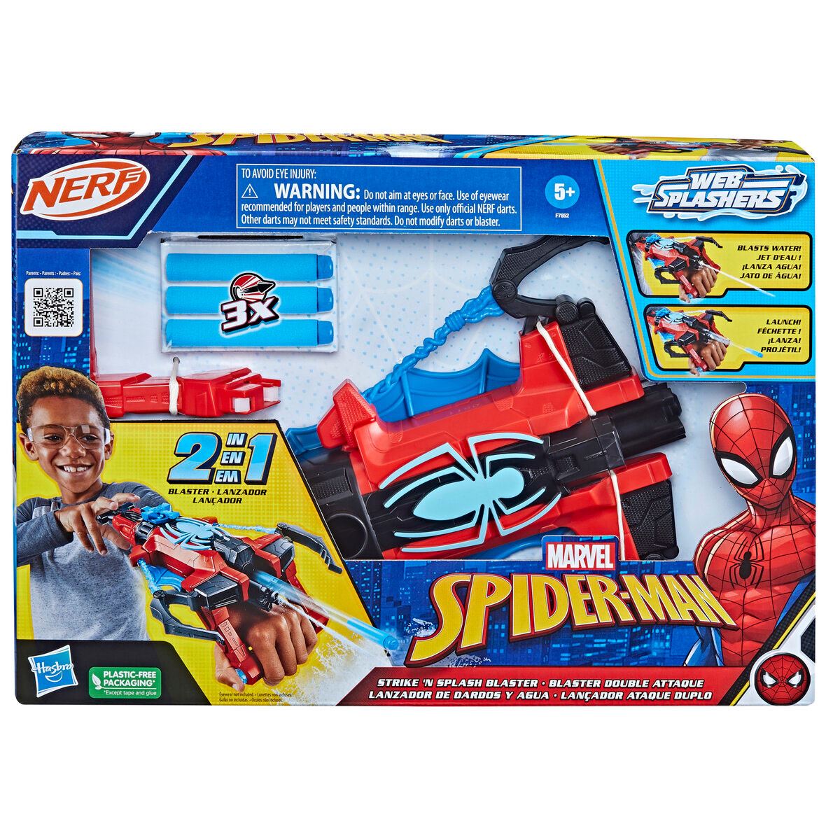 Nerf Spider-Man Lanzador de Dardos y Agua