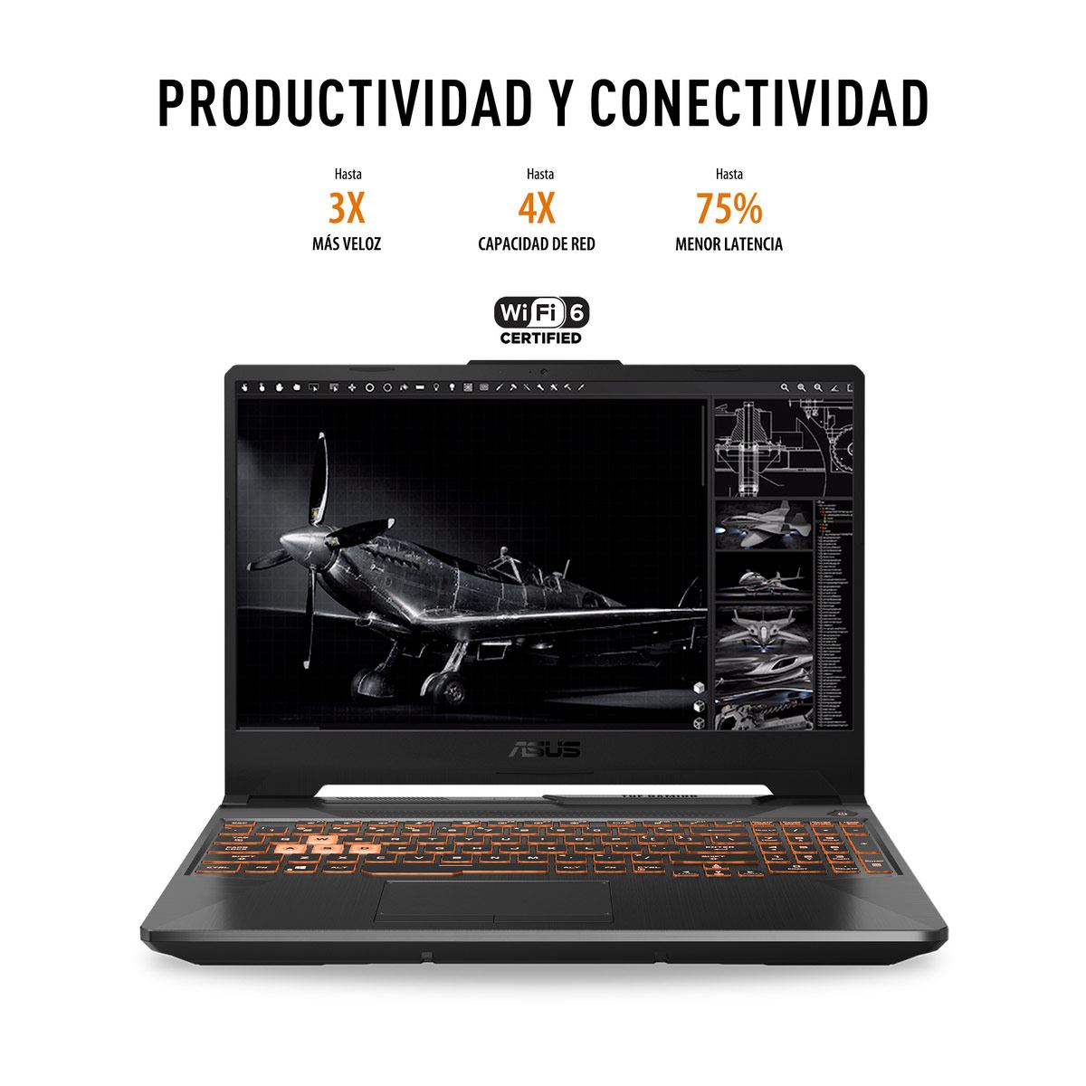 Laptop Gamer ASUS Fx506Lh-Hn004W Ci5 8G 512Ssd Gtx 1650 Negro