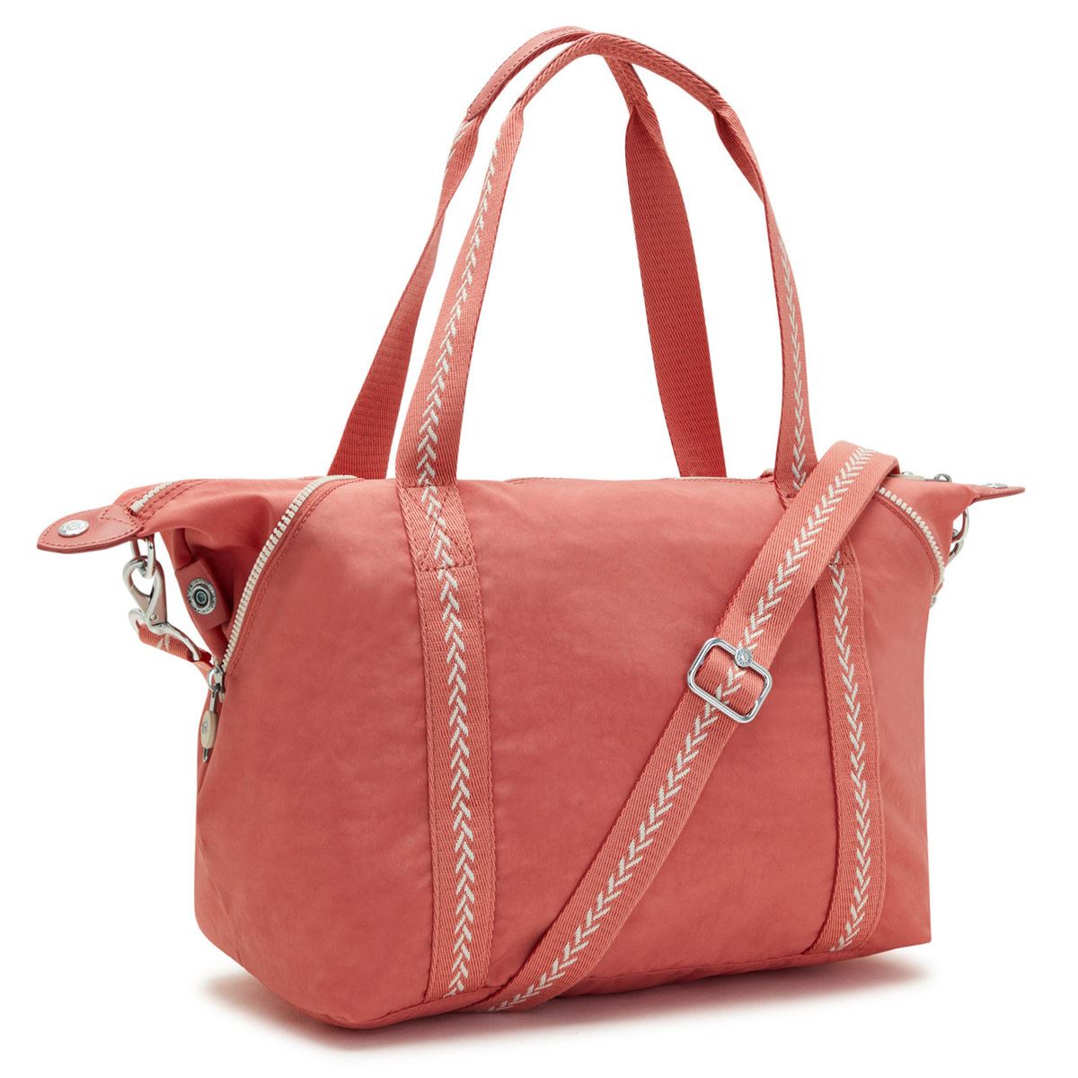 Bolsa kipling rosa online metalico