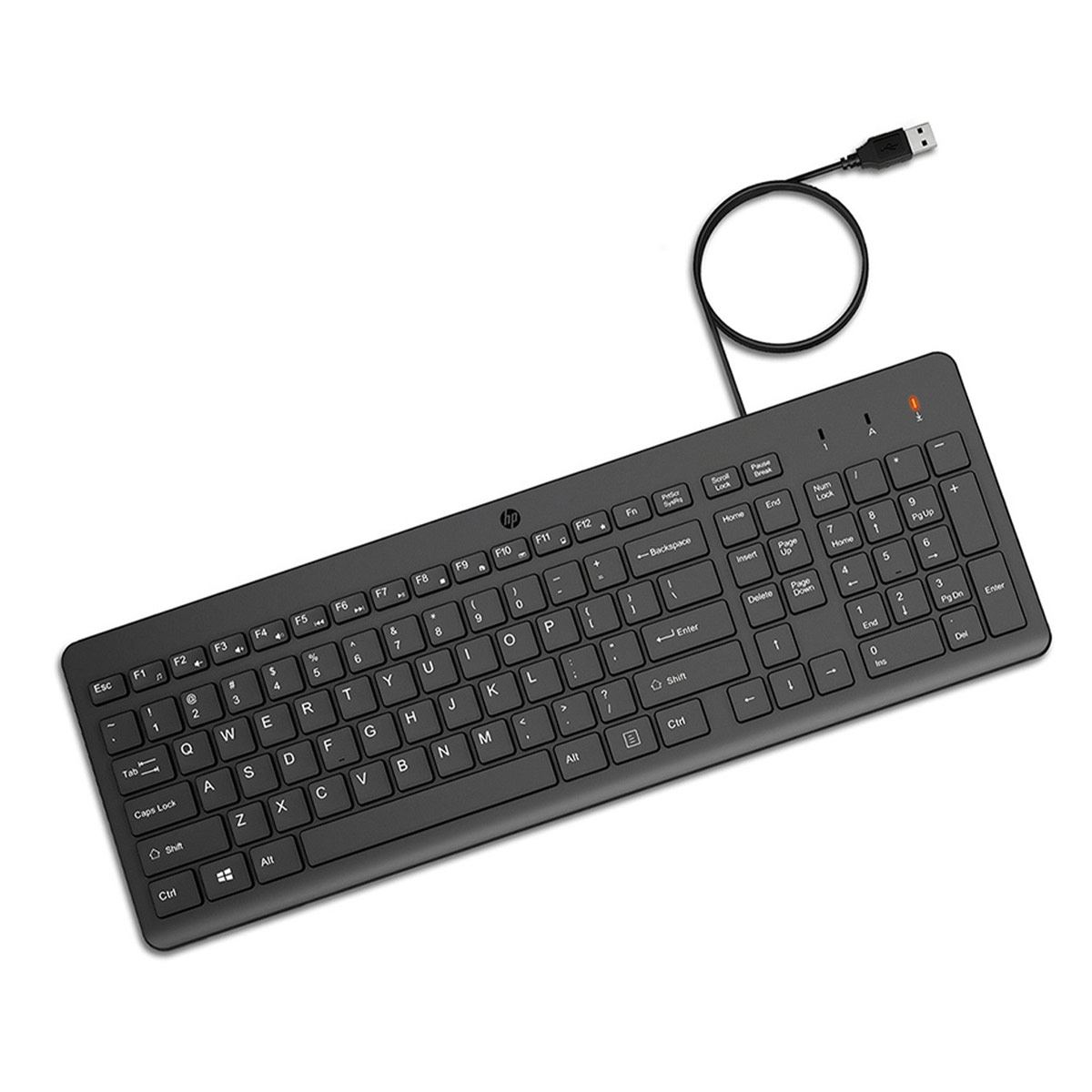 Teclado alámbrico HP 150 color negro