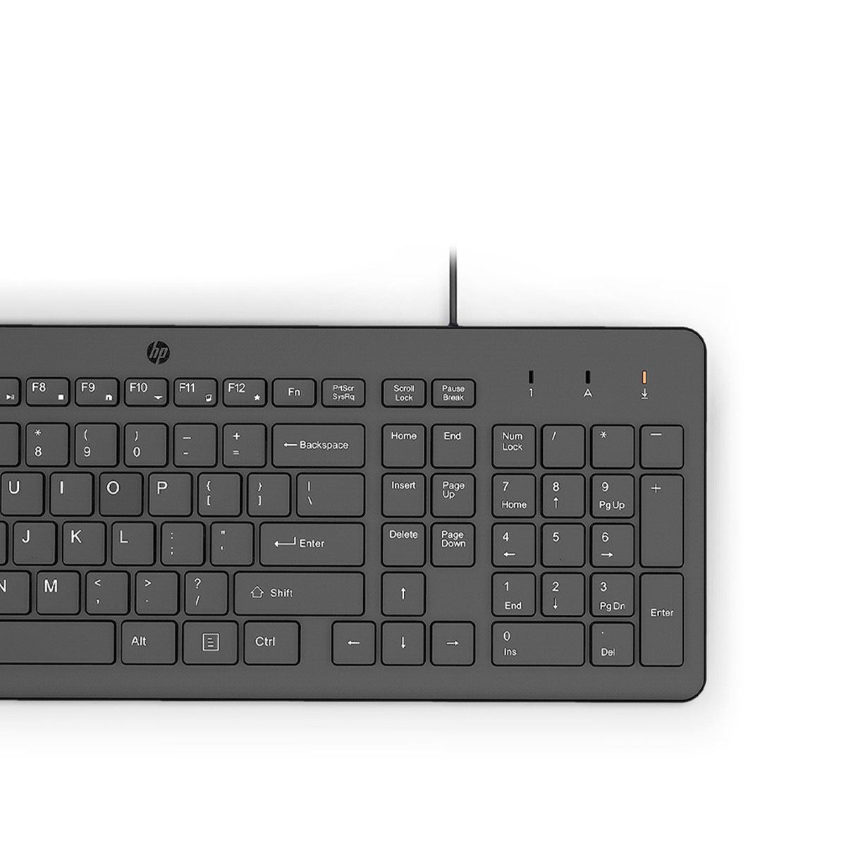 Teclado alámbrico HP 150 color negro