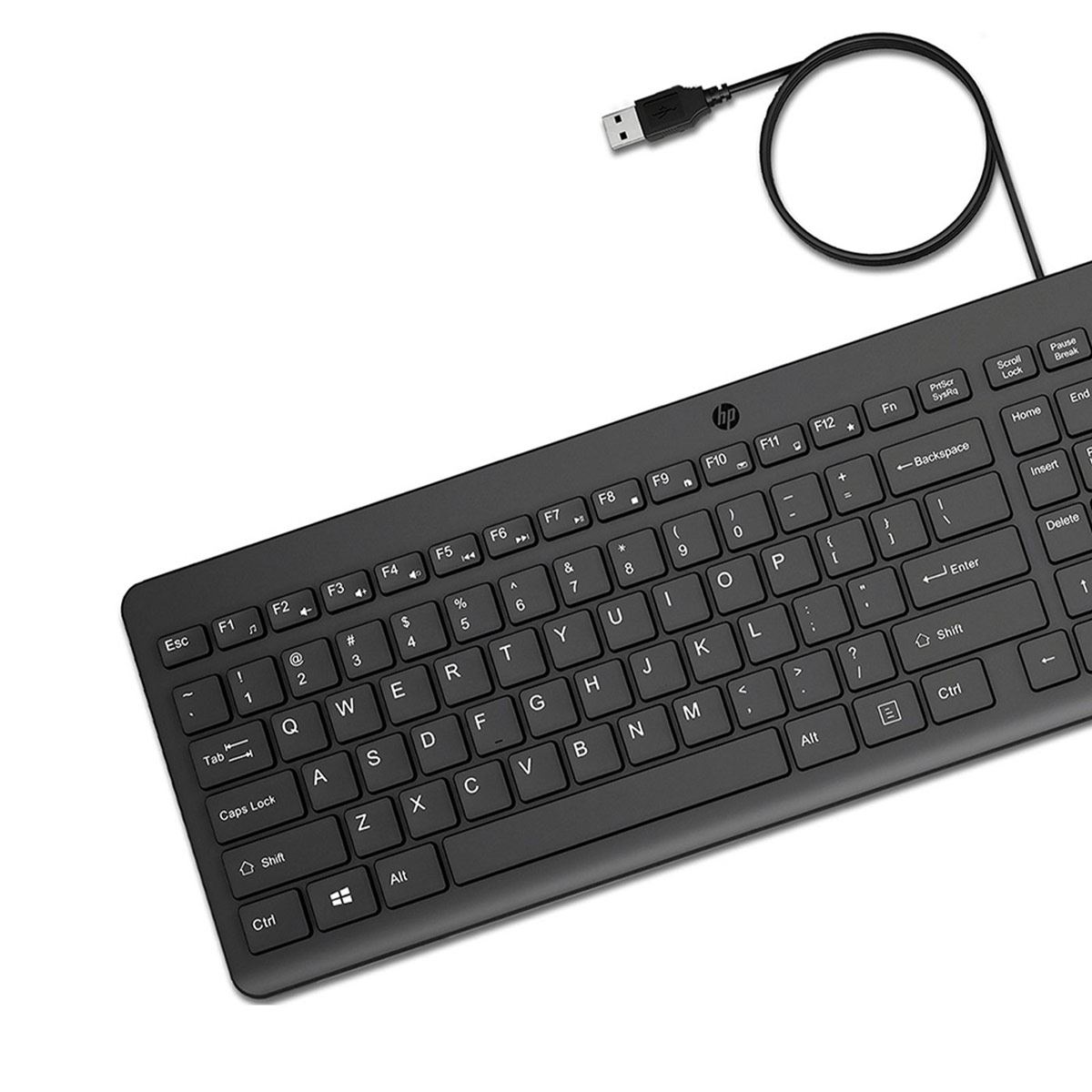 Teclado alámbrico HP 150 color negro