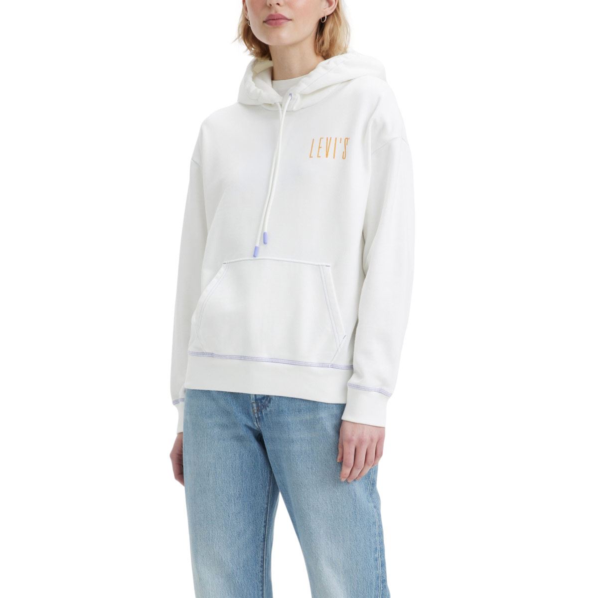 Sudadera Levi's® Talla G Blanca Cuello Redondo