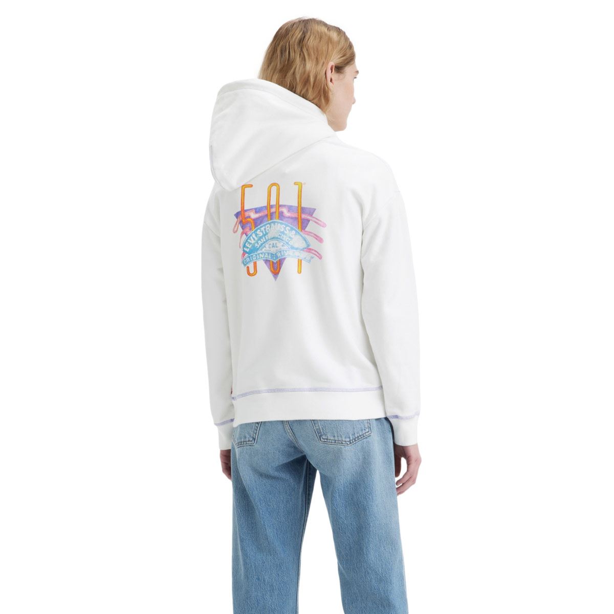 Sudadera Levi's® Talla G Blanca Cuello Redondo