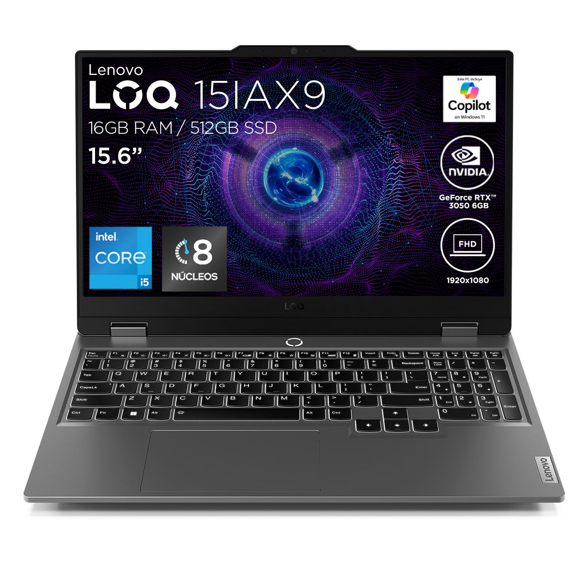 LaptopLenovoGamingLOQ15IAX915.6FHDIntelCorei516GBRAM512GBSSDNVIDIAGeForceRTX30506GB+MouseLenovoLOQ