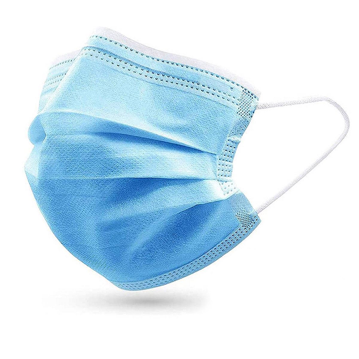 Cubrebocas tricapa azul 50 pzas