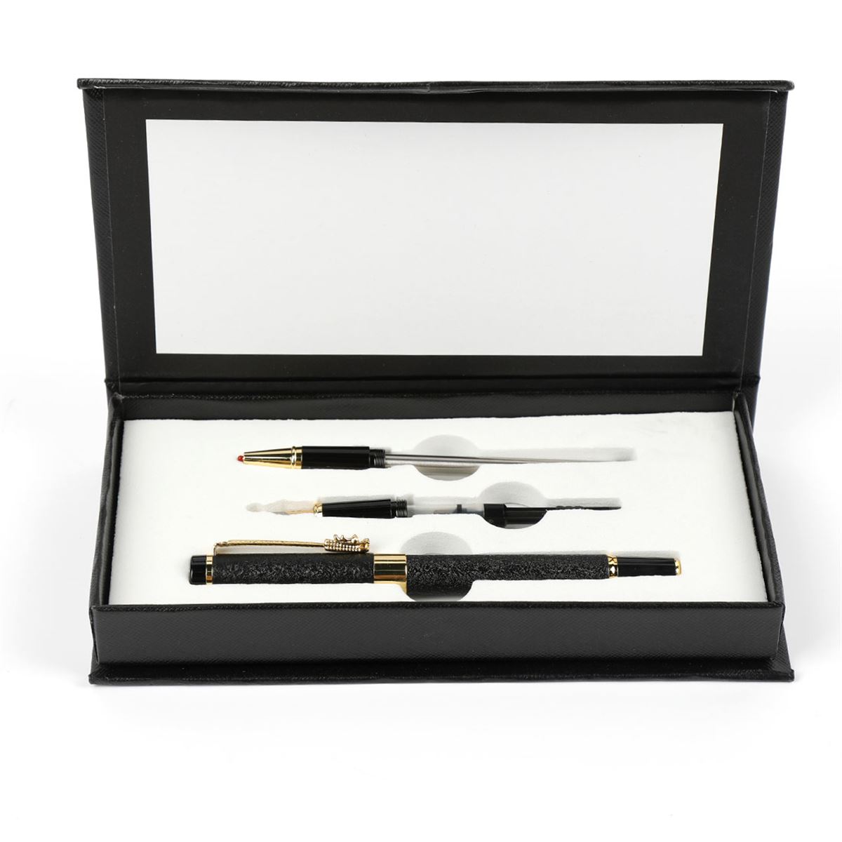 Pluma de gel en estuche color negro