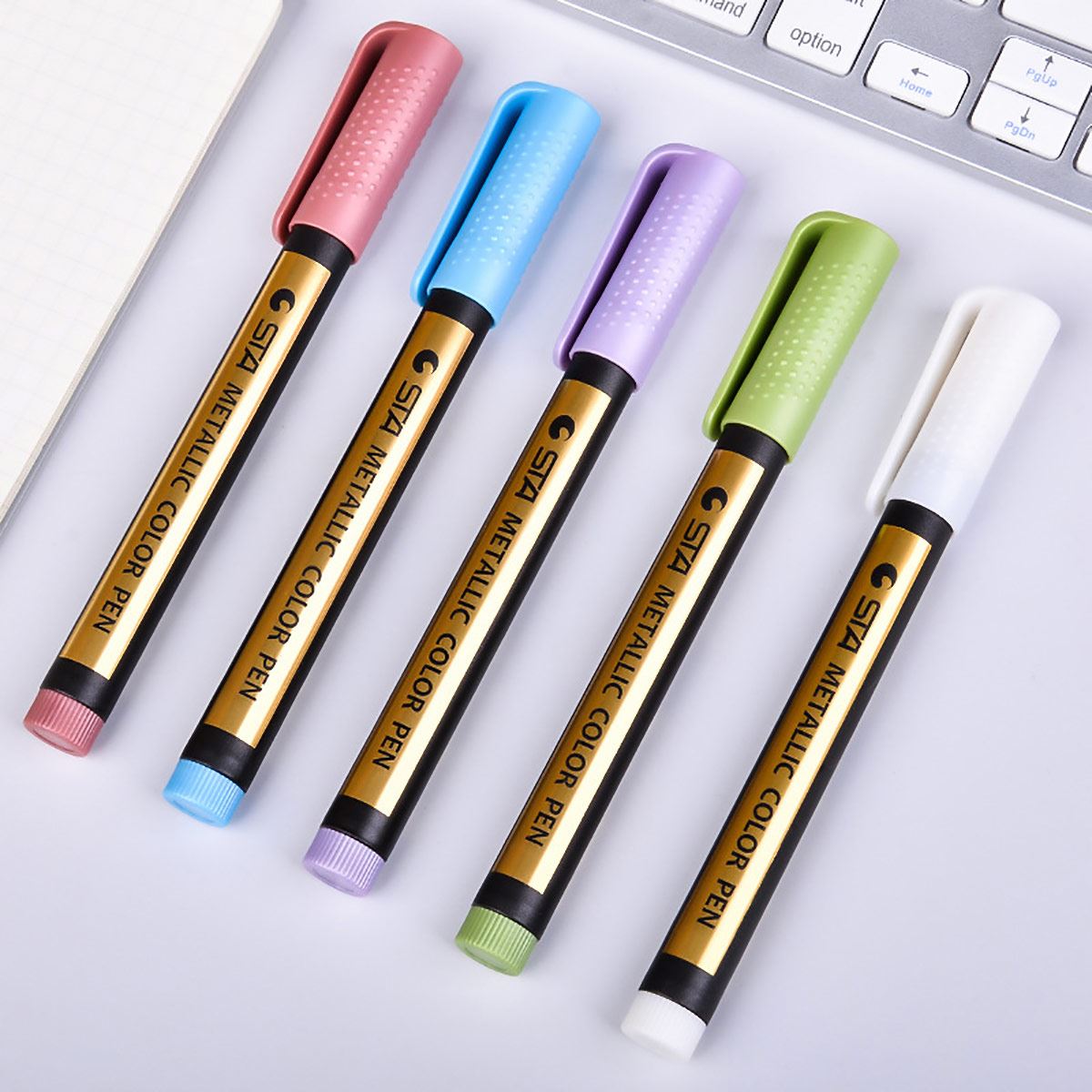 Estuche de 10 plumones colores meta