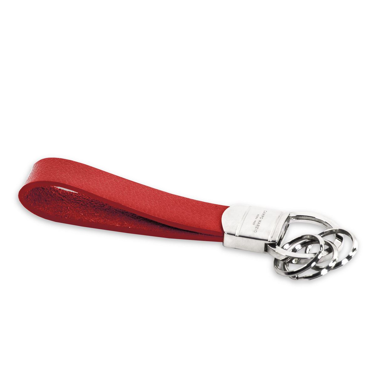 Llavero de piel Campo Marzio rojo
