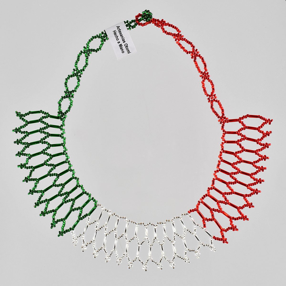 Collar otomi tricolor mexicano n3