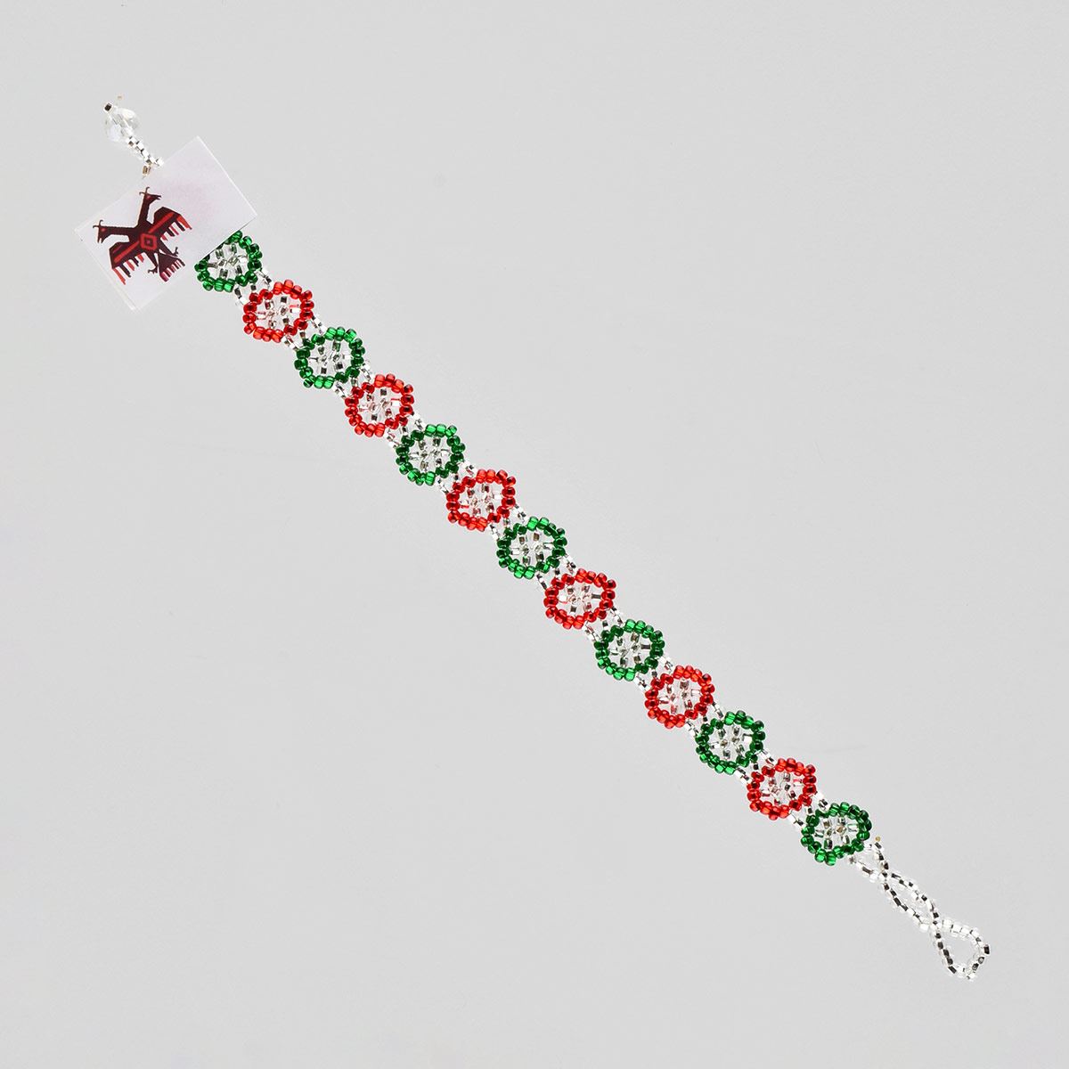 Pulsera otomi tricolor mexicano n01