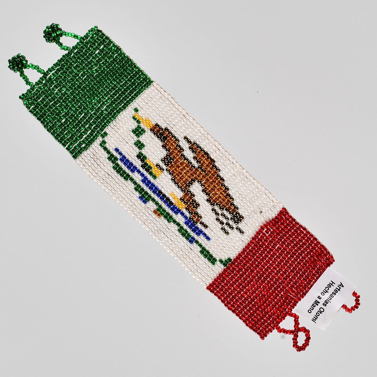 Pulsera otomi tricolor mexicano n21