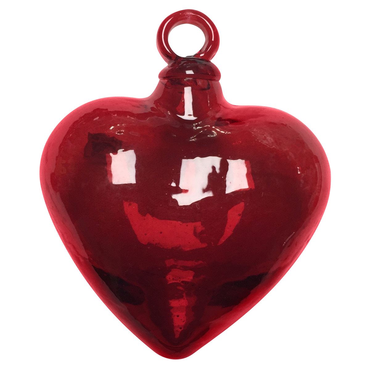 Corazón de vidrio soplado