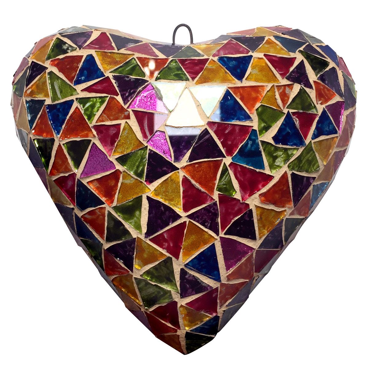 Corazón vidriado mediano - Artesanía