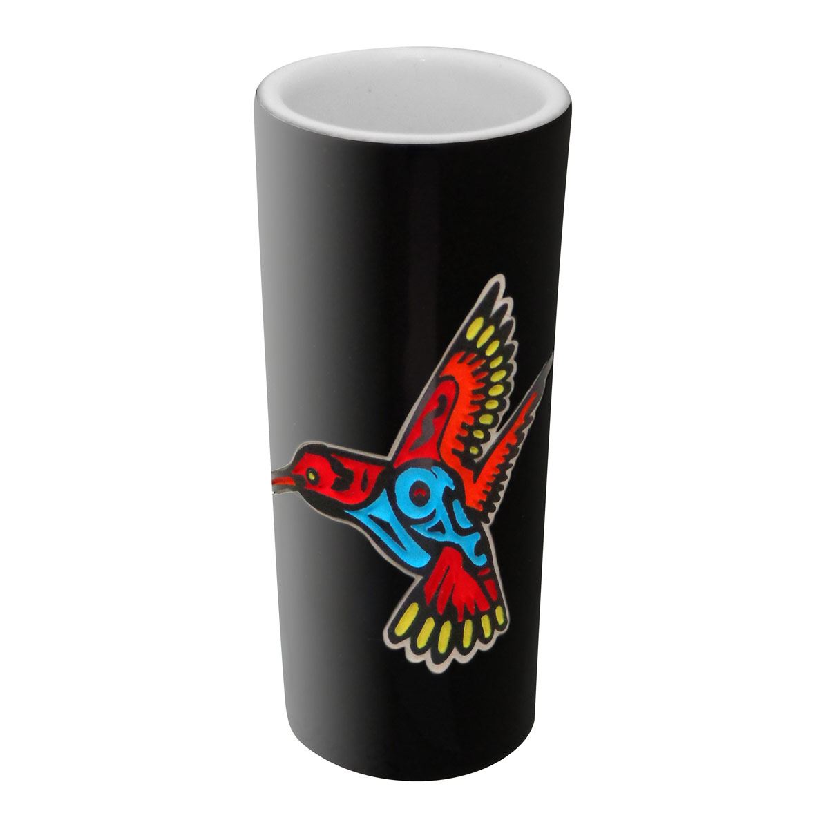 Tequilero 2 Oz Negro Colibrí Grabado