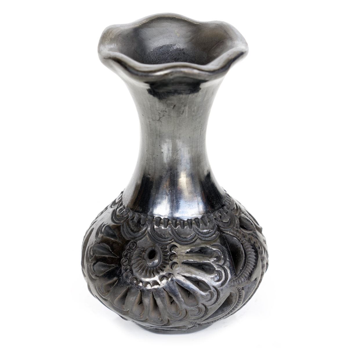 Florero barro negro modelo-12 11x7