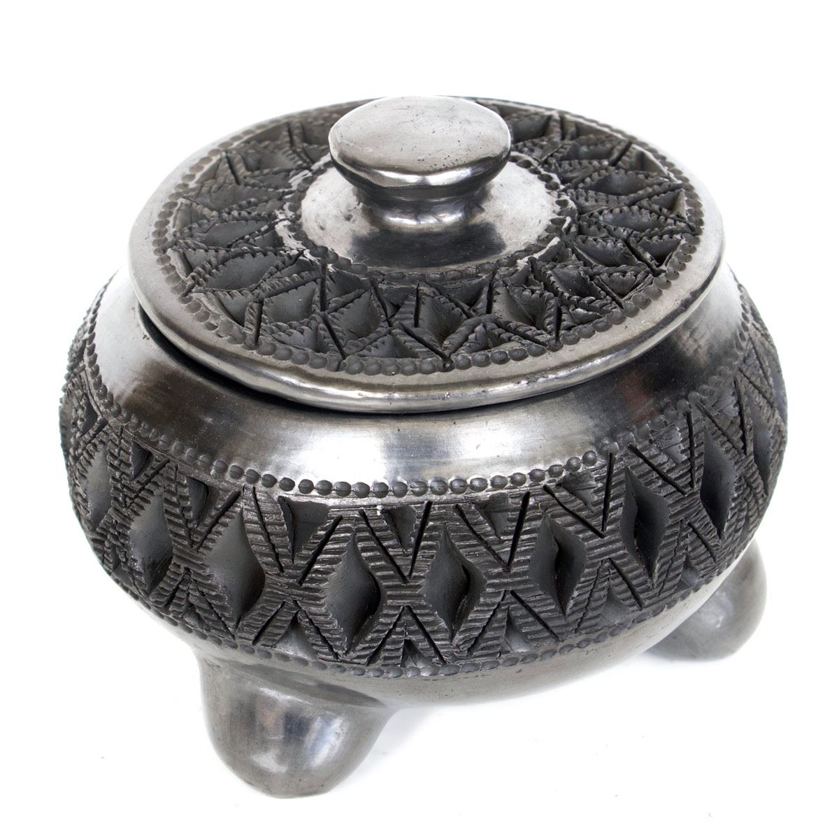 Alhajero redondo c/patas barro negro