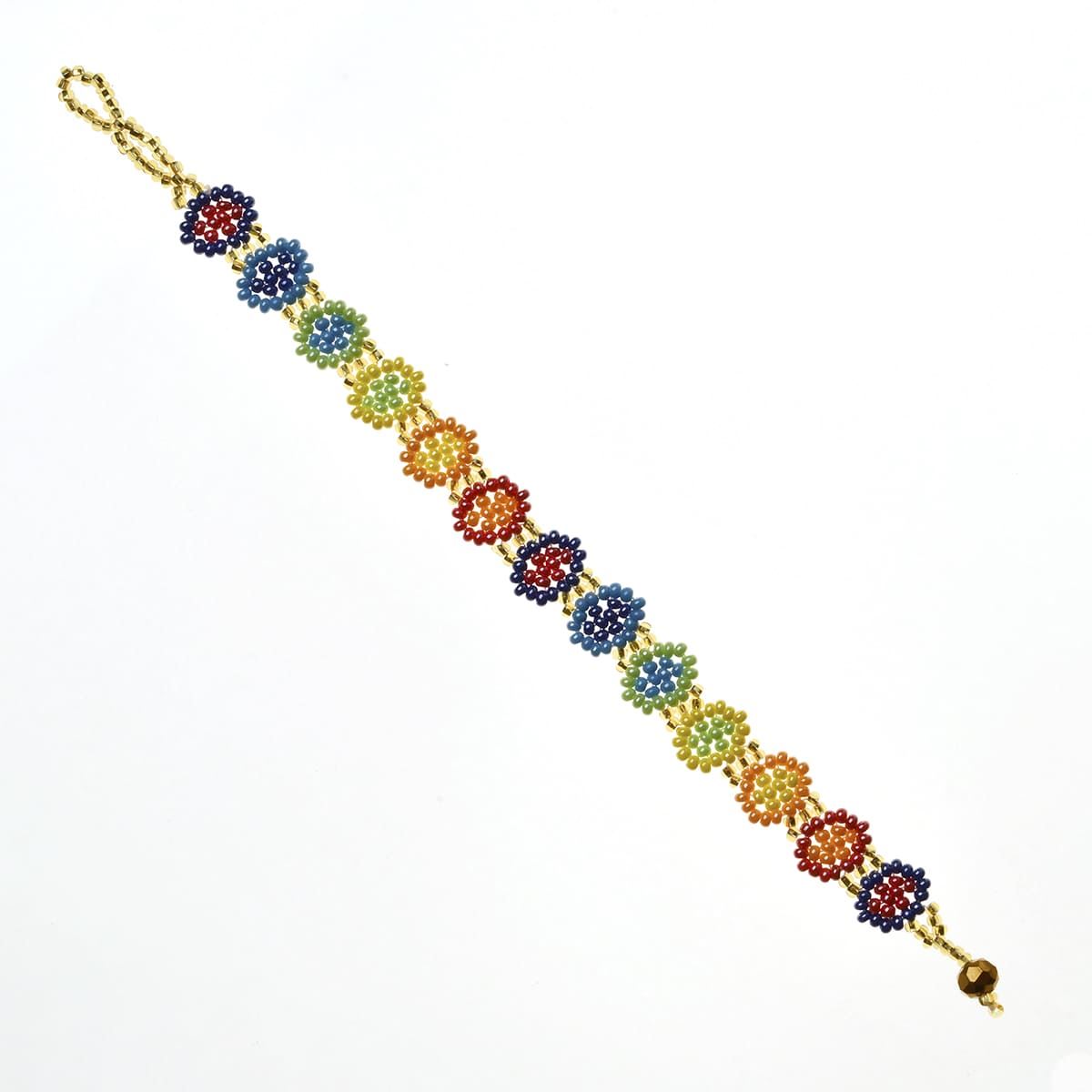 Pulsera Flor Chaquira Artesanal