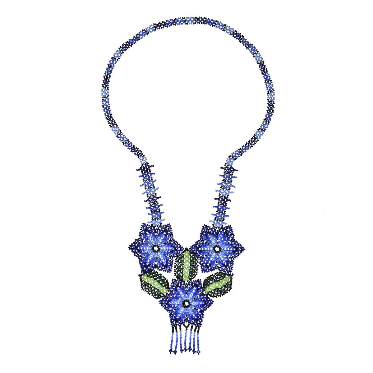 Collar Flor Chaquira Artesanal